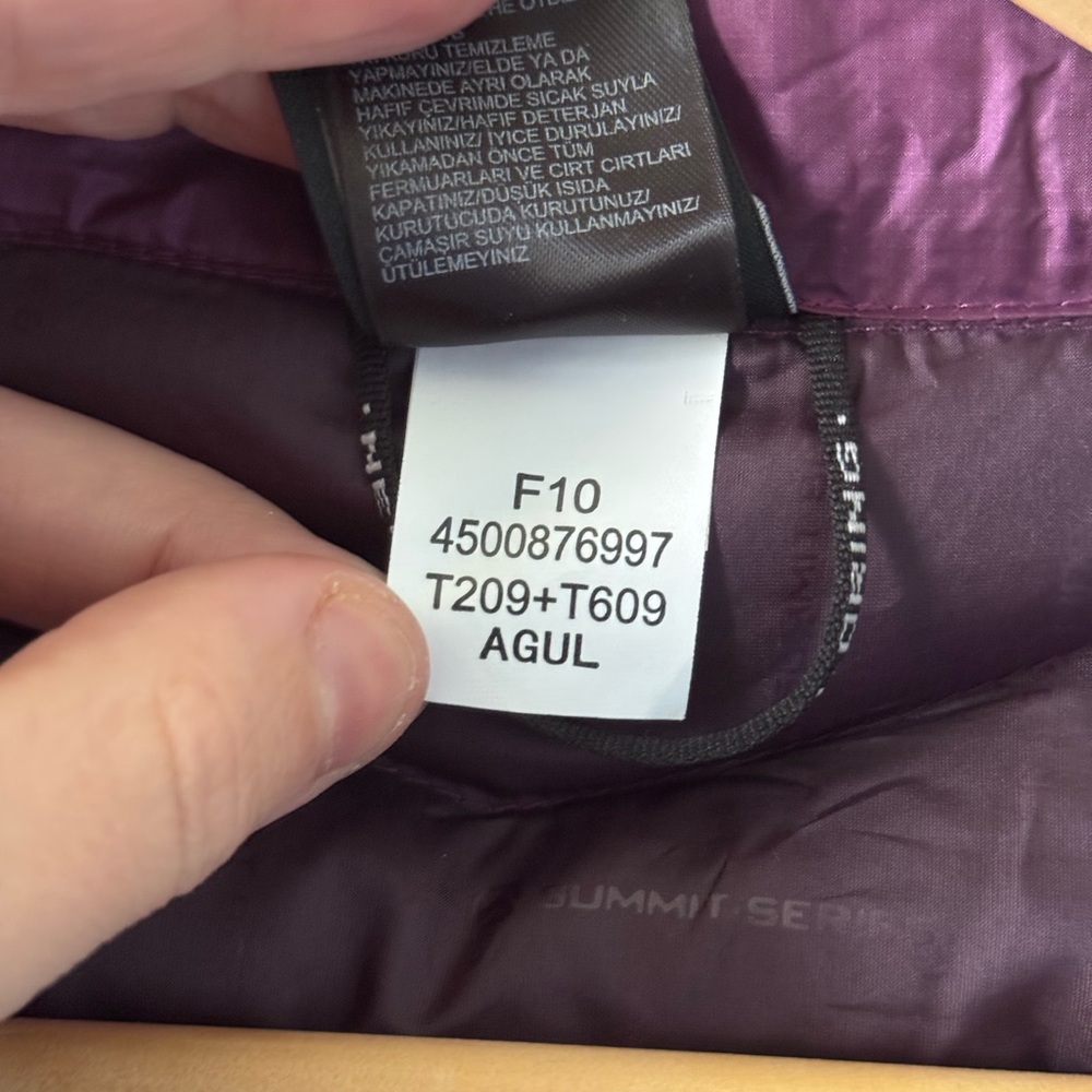 The North Face Jacket Summit Series 800 Down Puffer purple Coat Pertex - Picture 12 of 16